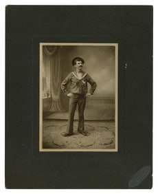 Cabinet Photograph of Tattoo Artist and Globe Trotter Gus Wagner (St. Louis, 1904) 10 x 8 in. (25.4