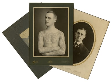 Photographs of Man Tattooed by Gus Wagner (Chicago, ca. 1903) 7 x 5 in. (17.8 x 12.7 cm.)