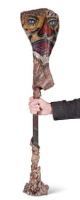 Bone War Club Side Show Prop by Tattoo Artist Gus Wagner (Kansas, ca. 1925) 38 x 8 in. (96.5 x 20.3