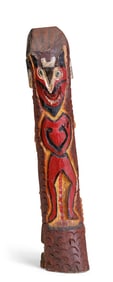 Devil Totem Pole by Tattoo Artist Gus Wagner (Kansas, ca. 1925) 26 1/4 x 6 1/2 x 5 in. (66.7 x 16.5