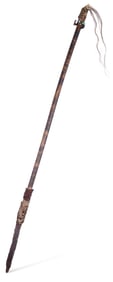 Cannibal Spear by Tattoo Artist Gus Wagner (Kansas, ca. 1920) 47 1/4 in. (120 cm.)