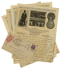 Letters from Tattoo Artist Gus Wagner (Kansas and Oklahoma, ca. 1935) Letters: 11 x 8 1/2 in. (27.9