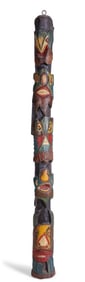 Fish Creature Totem Pole by Gus Wagner (Kansas, ca. 1925) 31 1/4 x 2 3/4 x 3 in. (79.4 x 7 x 7.6