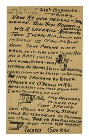Postcard from Tattoo Artist "Sailor" George Fosdick to Fred Marquand (Portland, Oregon, 1932) 5 1/2