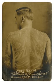 Postcard of Max Bohm, Tattooed by "Sailor" George Fosdick (Portland, Oregon, 1924) 5 1/2 x 3 1/2 in.