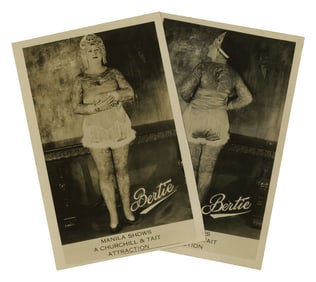 Photographs of Tattooed Lady Bertie Wade (Manilla, ca. 1935) 5 1/2 x 3 1/2 in. (14 x 8.9 cm.)