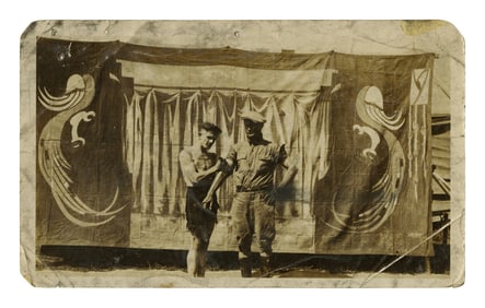Photograph of Tattoo Artist Joe Darpel (America, ca. 1925) 3 1/2 x 5 3/4 in. (8.9 x 14.6 cm.)