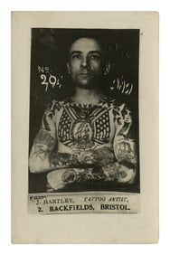Photograph Sold by Tattoo Artist Joseph Hartley (Bristol, England, ca. 1930) 5 1/2 x 3 1/2 in. (14 x