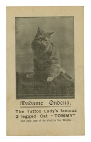 Madame Ondena Tattooed Lady Postcard (England, ca. 1900) 5 1/2 x 3 1/2 in. (14 x 8.9 cm.)