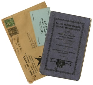 E.J. Miller Tattoo Supplies Catalog (Norfolk, Virginia, ca. 1925) 6 1/4 x 4 in. (15.9 x 10.2 cm.)