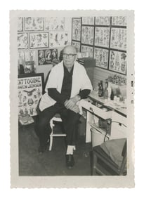 Snapshot Photo Of Tattoo Artist Owen Jensen (Los Angeles, 1962) 5 x 3 1/2 in. (12.7 x 8.9 cm.)