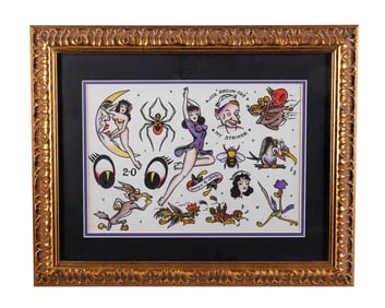 Tattoo Designs by "Sailor Jerry" Collins (Honolulu, ca. 1960) Site: 11 x 14 in. (27.9 x 35.6 cm.),