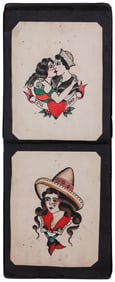 Early Book Of Tattoo Designs (America, ca. 1930) 8 1/2 x 5 3/4 in. (21.6 x 14.6 cm.)
