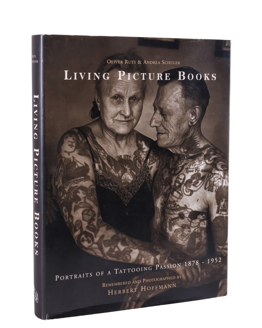 Autographed Copy of Portraits of a Tattooing Passion by Herbert Hoffman (Berlin, 2002) 13 x 9 3/4: Autographed Copy of Portraits of a Tattooing Passion by Herbert Hoffman(Berlin, 2002)Inscribed inside "For Flo and the National crew / with compliments / Herbert Hoffman / Berlin, April 2002.&quo