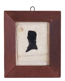 Folk Art Portrait Silhouette "Cut Without Hands" by Martha Ann Honeywell (America, ca. 1810) Site: 3