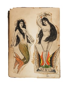Early Book of Tattoo Designs (America, ca. 1915) 7 x 5 in. (17.8 x 12.7 cm.)