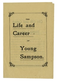 Pitch Book for "Young Sampson," Sideshow Strongman Ivan Rochelle (England, ca. 1915) 7 1/2 x 5 in.
