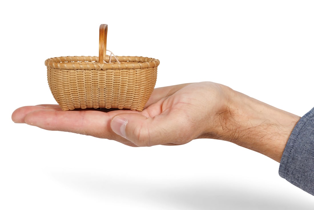 First Edition South Union Shaker Teaspoon Basket by Martha Wetherbee (New Hampshire, 1989) 2 3/4 x 2 (1 of 11)