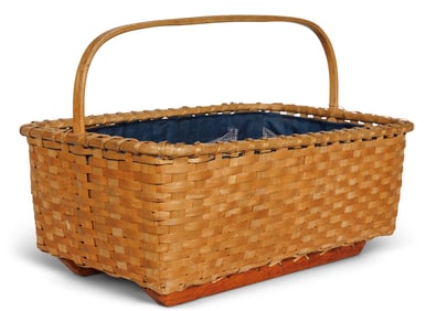 "Canterbury Community Carrier" Mail Basket by Martha Wetherbee (New Hampshire, 1992) 12 x 12 x 17
