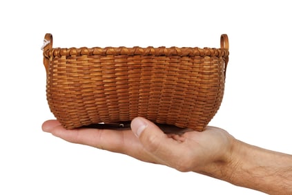 First Edition Mount Lebanon Shaker Spoon Basket by Martha Wetherbee (New Hampshire, 1980) 3 1/2 x 5