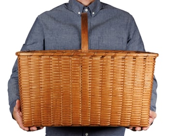 Shaker Dry Wash Basket (Canterbury, New Hampshire, ca. 1850) 16 x 16 x 20 in. (40.6 x 40.6 x 50.8