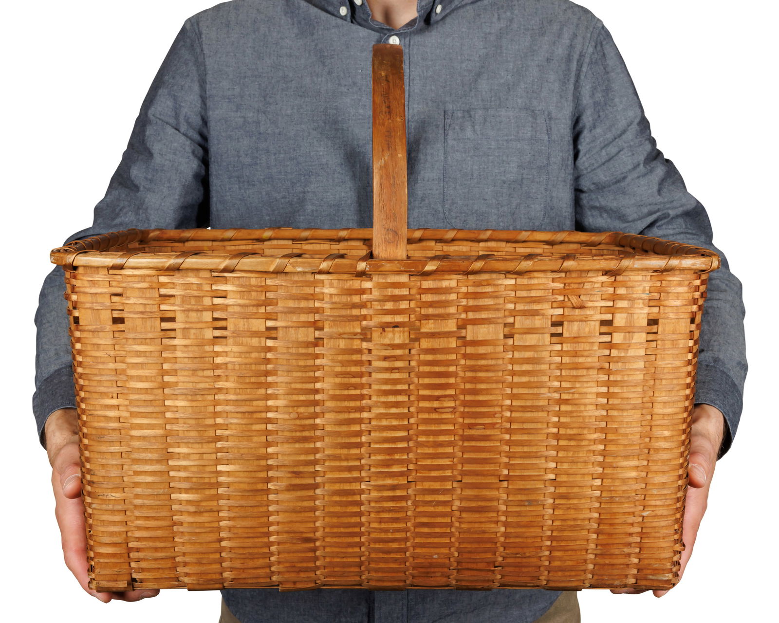 Shaker Dress Room Basket (Canterbury, New Hampshire, ca. 1850) 16 1/2 x 15 3/4 x 20 in. (41.9 x 40 x (1 of 10)