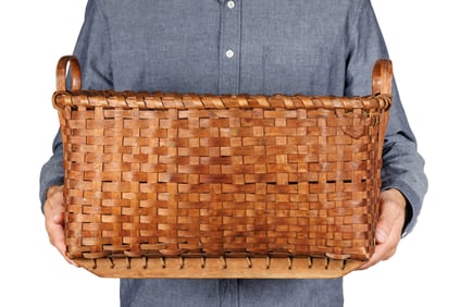Shaker Dwelling House Wood Chip Basket from Sister Ethel Hudson (Canterbury, New Hampshire, ca.