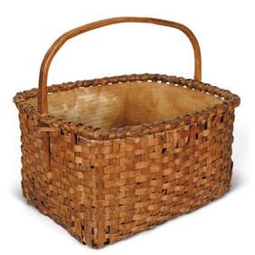 Shaker Laundry Basket (New Lebanon, New York, 19th century) 17 x 15 x 19 in. (43.2 x 38.1 x 48.3
