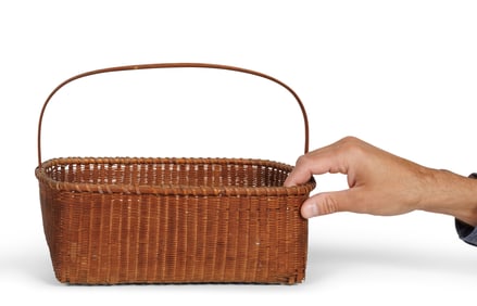 Shaker Basket from Sister Alice Howland (Canterbury, New Hampshire, ca. 1860) 9 1/2 x 12 x 9 1/2 in.