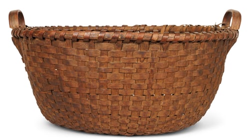 Shaker Wet Wash Basket (ca. 1875) 12 x 23 in. (30.5 x 58.4 cm.)