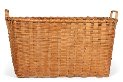 Shaker Dwelling House Carrier Basket (New Lebanon, New York, ca. 1880) 13 1/2 x 17 1/2 x 23 in.