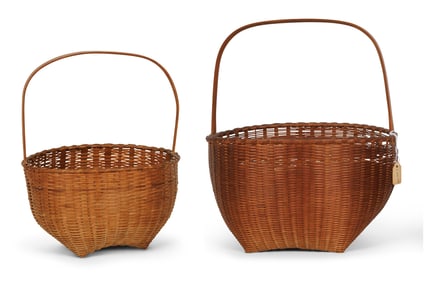 Shaker and Algonquin "Cat Head" Baskets (New York, 19th century) Larger (Shaker): 10 x 8 in. (25.4 x