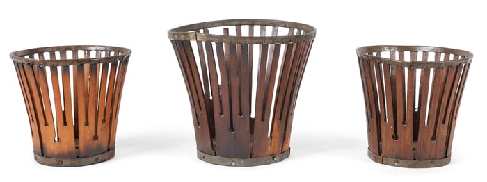 Three Berry Baskets by David Cook (New Haven, Connecticut, ca. 1859) Largest: 4 1/2 x 5 1/2 in.
