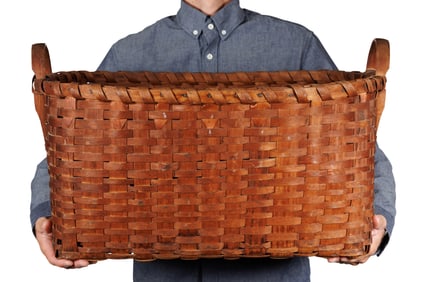 Sweetster Family Vermont Laundry Basket (Stowe, Vermont, ca. 1900) 14 x 19 x 24 in. (35.6 x 48.3 x