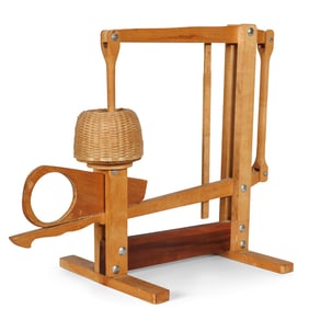 Basket and Basket Press by Newt Washburn (Bethlehem, New Hampshire, ca. 1995) Basket: 3 x 4 1/2 in.