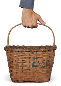 Egg Basket by "Blind Charlie" Scofield (Pound Ridge, New York, ca. 1870) 13 1/2 x 12 in. (34.3 x