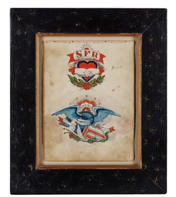 American Eagle Tattoo Design by Samuel F. O'Reilly (New York, ca. 1890) 8 x 6 in. (20.3 x 15.2 cm.),