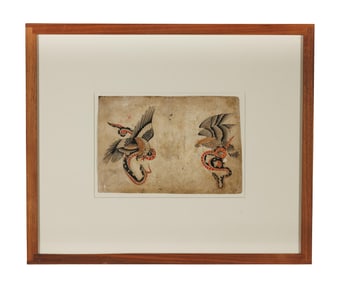 Tiger, Snake, and Eagle Tattoo Designs (England, ca. 1920) 7 1/4 x 12 1/2 in. (18.4 x 31.8 cm.),