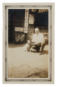 Snapshot Photo Of Tattoo Artist Owen Jensen (Los Angeles, ca. 1935) 4 3/4 x 3 in. (12.1 x 7.6 cm.),