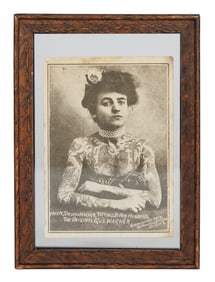 Maud Wagner Tattoo Artist Business Card (America, ca. 1910) 3 x 2 1/4 in. (7.6 x 5.7 cm.), Frame: 4