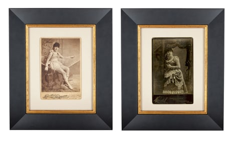 Two Cabinet Cards of Tattooed Lady Irene Woodward Each: 6 1/2 x 4 1/4 in. (16.5 x 10.8 cm.), Frame: