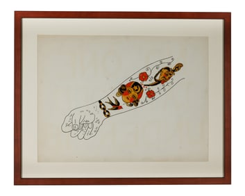 Forearm Tattoo Display by Karl Bumpus (Garrettsville, Ohio, ca. 1945) 15 x 20 in. (38.1 x 50.8 cm.),