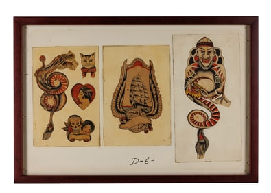 Dragons and Other Tattoo Designs by Tom Berg (San Francisco, ca. 1910) Sight: 11 1/2 x 17 1/2 in.