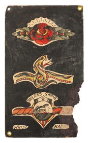 Wristband Tattoo Designs by "Stoney" St. Clair (Tampa, Florida, ca. 1960) 10 x 6 in. (25.4 x 15.2