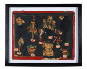 "Dead Sport" and Other Traditional Tattoo Designs (America, ca. 1930) 11 x 14 in. (27.9 x 35.6 cm.),