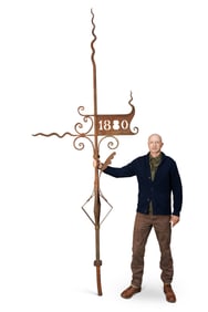 Nine-Foot Banner Weathervane from New York Prison (New York, 1880) 127 x 47 in. (322.6 x 119.4 cm.)