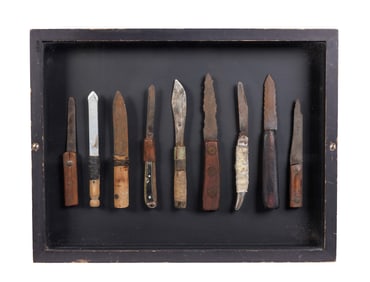 Collection of New York State Prison Shivs (New York, 1940-1970) 13 x 2 1/4 x 17 in. (33 x 5.7 x 43.2