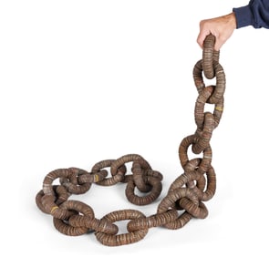 Folk Art Bottle Cap Chain (America, mid-20th century) Length: 80 in. (x 203.2 cm.)