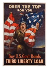 WWI Liberty Loan Poster by Sidney Riesenberg (Philadelphia, 1918) 29 3/4 x 20.1 in. (75.6 x 51.1