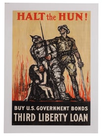 WWI Liberty Loan Poster by Henry Raleigh (Chicago, ca. 1917) 29 1/2 x 20 in. (74.9 x 50.8 cm.)